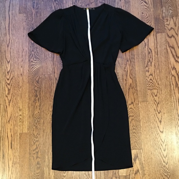 Black Faux-Wrap Dress by Zara - Picture 5 of 8